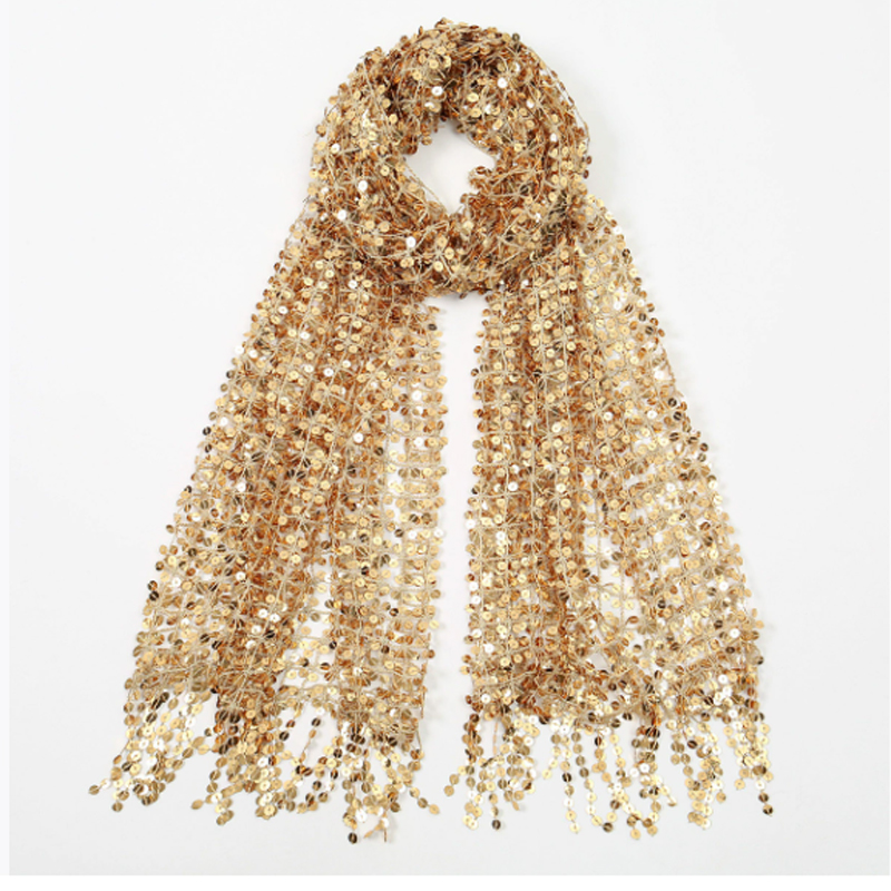 Boho Sequin Mesh Headscarf Gol - Ethnic Fashion Design review and price