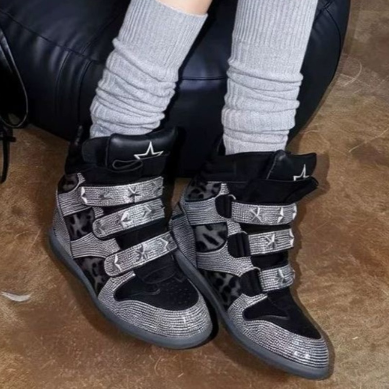 High‑Top Hidden Wedges Sneaker - Ethnic Modern Fashion review and price
