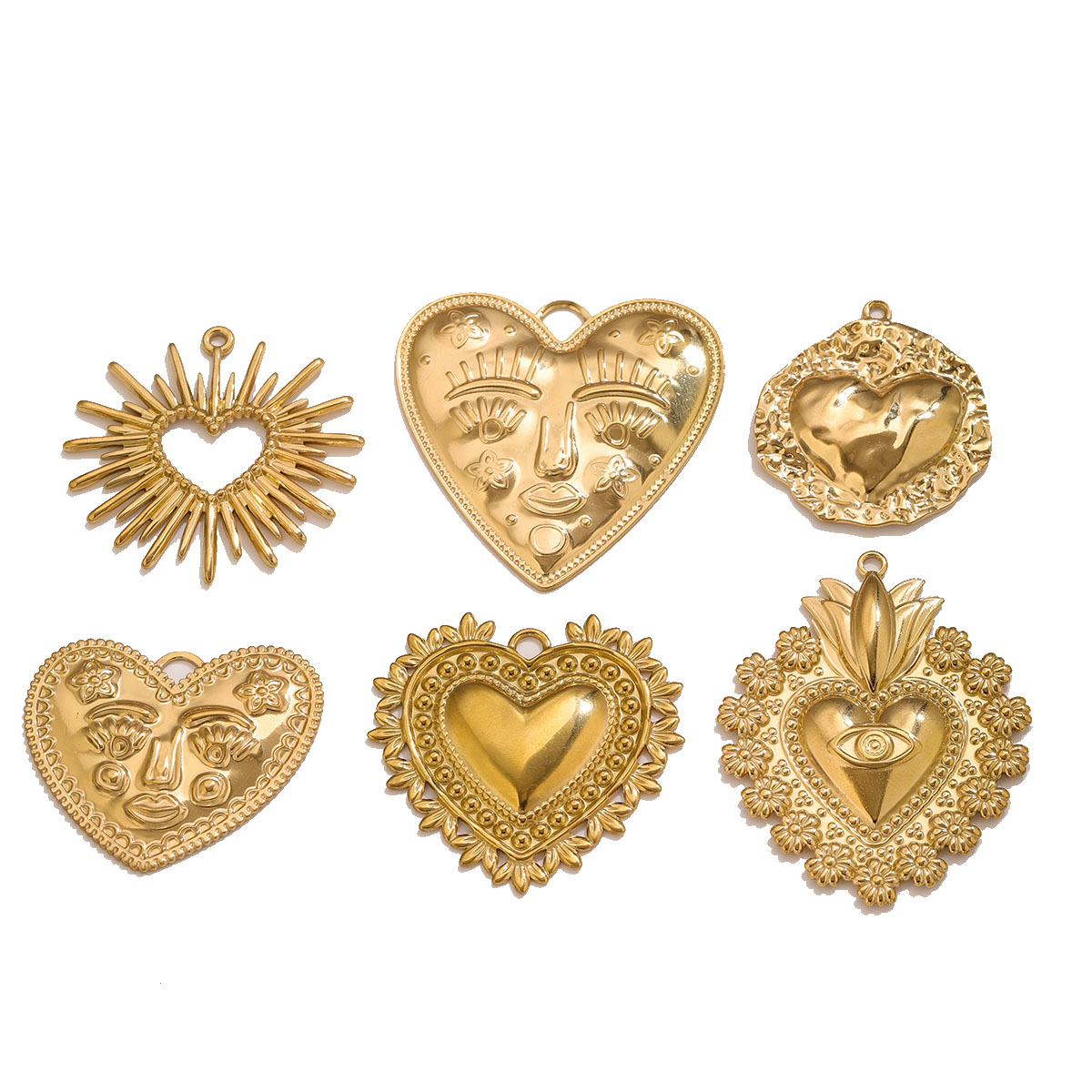 5Pcs PVD Gold Stainless Steel  - Ethnic Fashion Design review and price