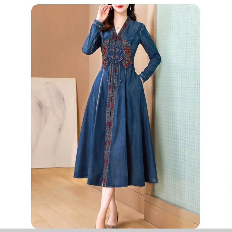 Spring and Autumn New Embroide - New Ethnic Fashion review and price
